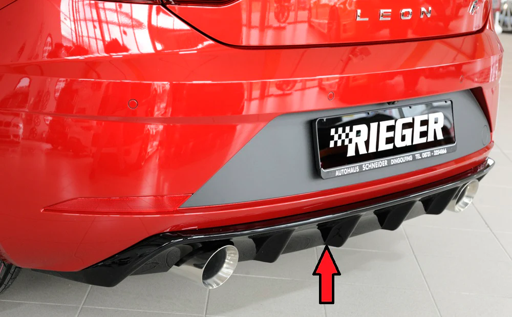 Difusor Deportivo 2 Salidas Rieger Seat Leon 5f Facelift
