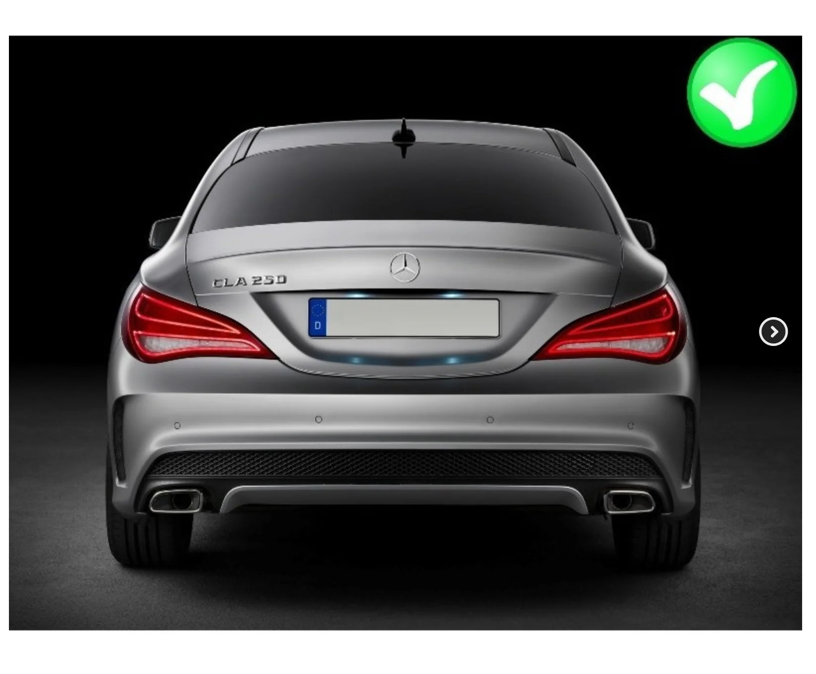 Difusor Trasero Para Mercedes Cla W117 Black Amg - Image 5