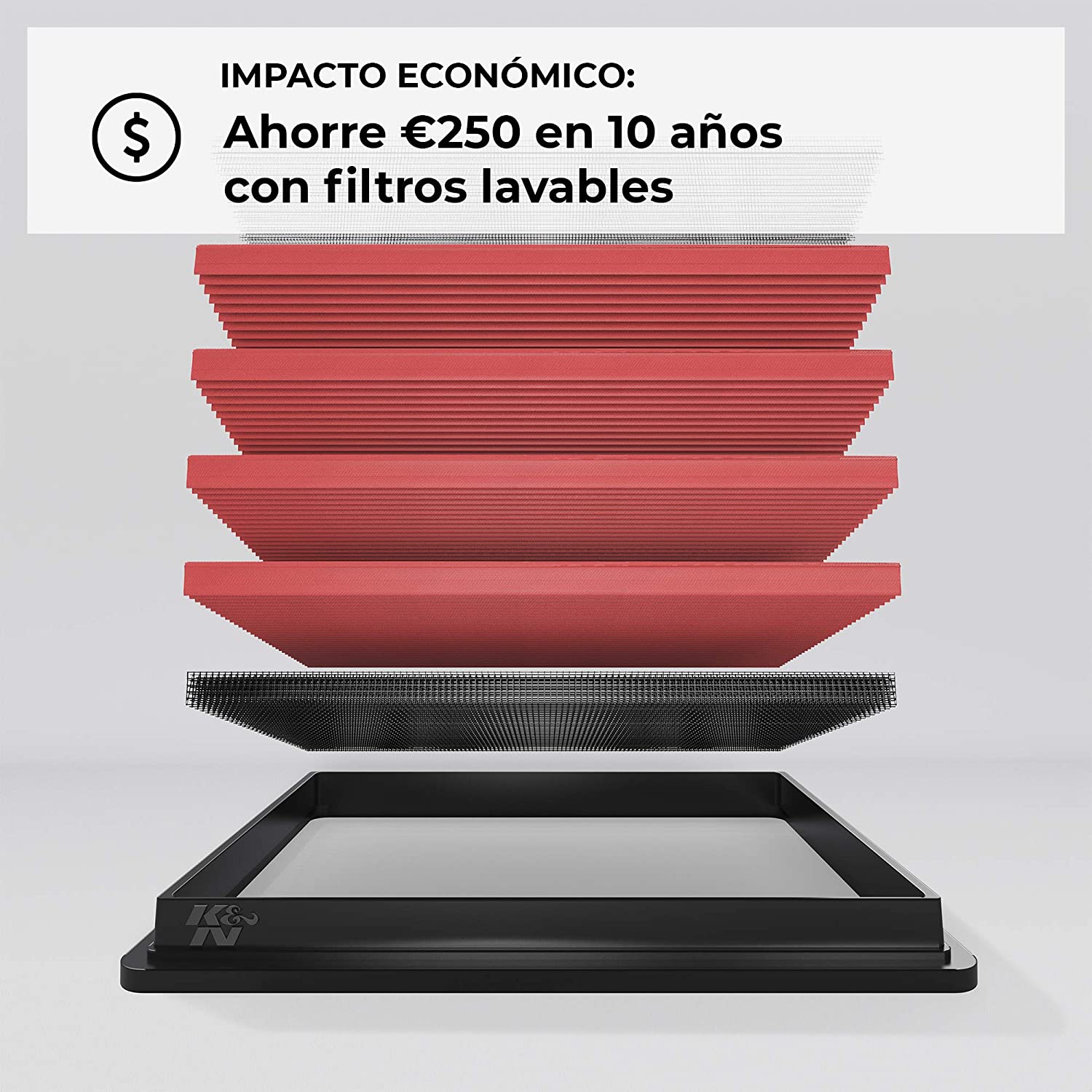 Filtro De Aire K&N Volkswagen Golf 7 - Image 3