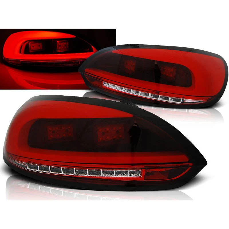 Pilotos Look R-Line Cardna Full Led Vw Scirocco 08-14 Rojo Ahumado